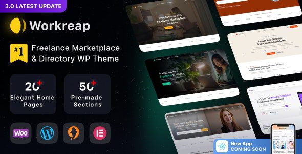 Workreap 3.4.5 — Тема WordPress для фриланс-маркетплейса