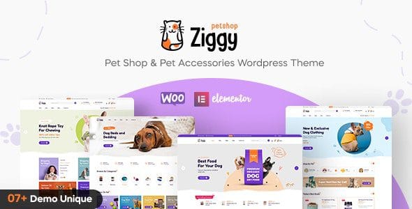 Ziggy 1.3.6 — Тема WordPress для зоомагазина