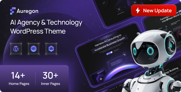 Auregon 1.0.1 — Тема WordPress для AI-агентств и технологий